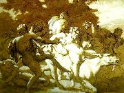 Theodore   Gericault le cortege de silenne oil painting